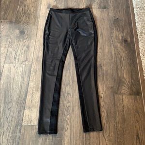 Long tall sally faux leather front stretch legs